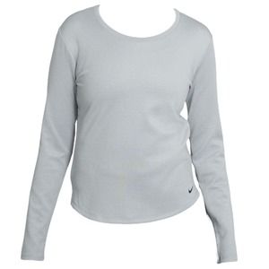 Nike‎ Shirt Women Size Small DD4927-073 Therma-FIT One Long-Sleeve Gray Heather